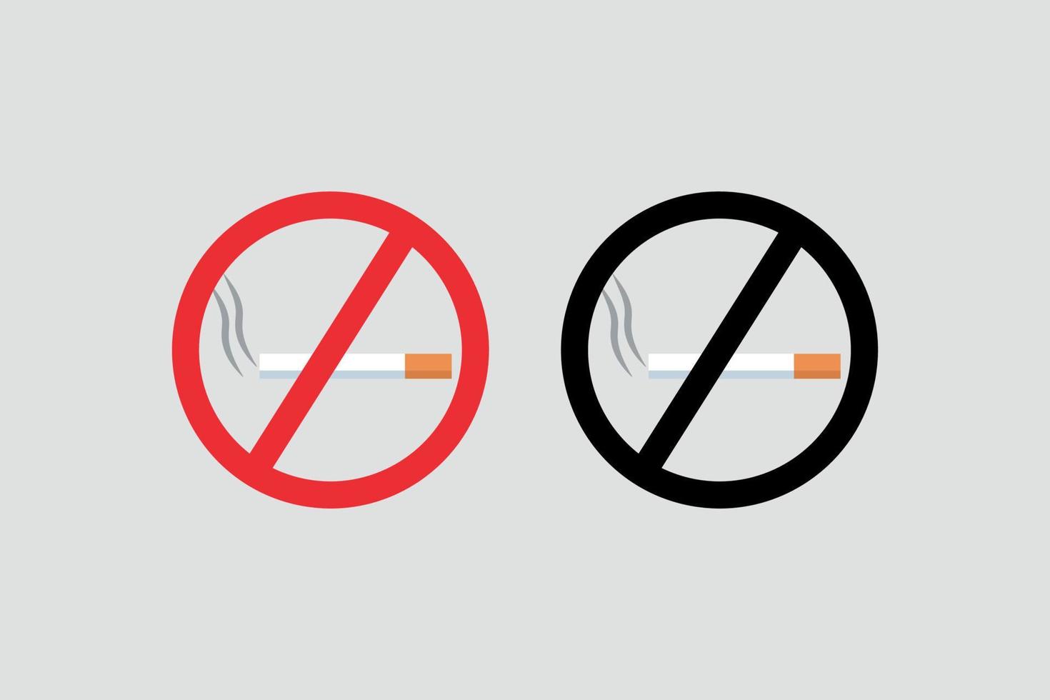 Nej rökning område ikon design. vektor