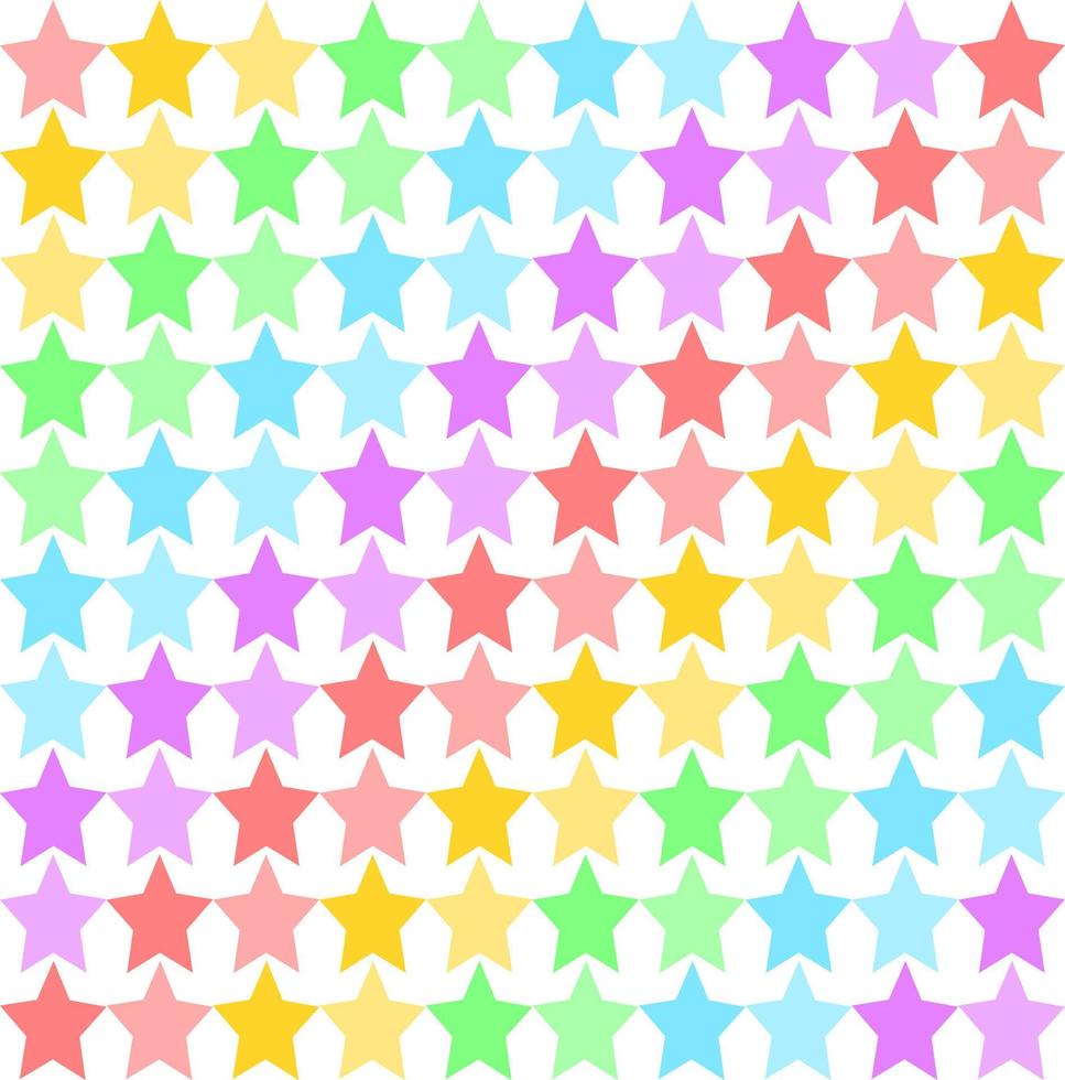 regnbåge Färg av stjärnor. diagonal array. sömlös abstrakt mönster. papper, trasa, tyg, trasa, klänning, servett, utskrift, gåva, närvarande, omslag begrepp vektor