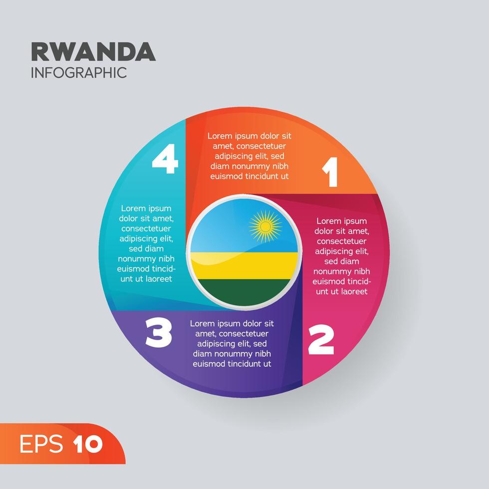rwanda infographic element vektor