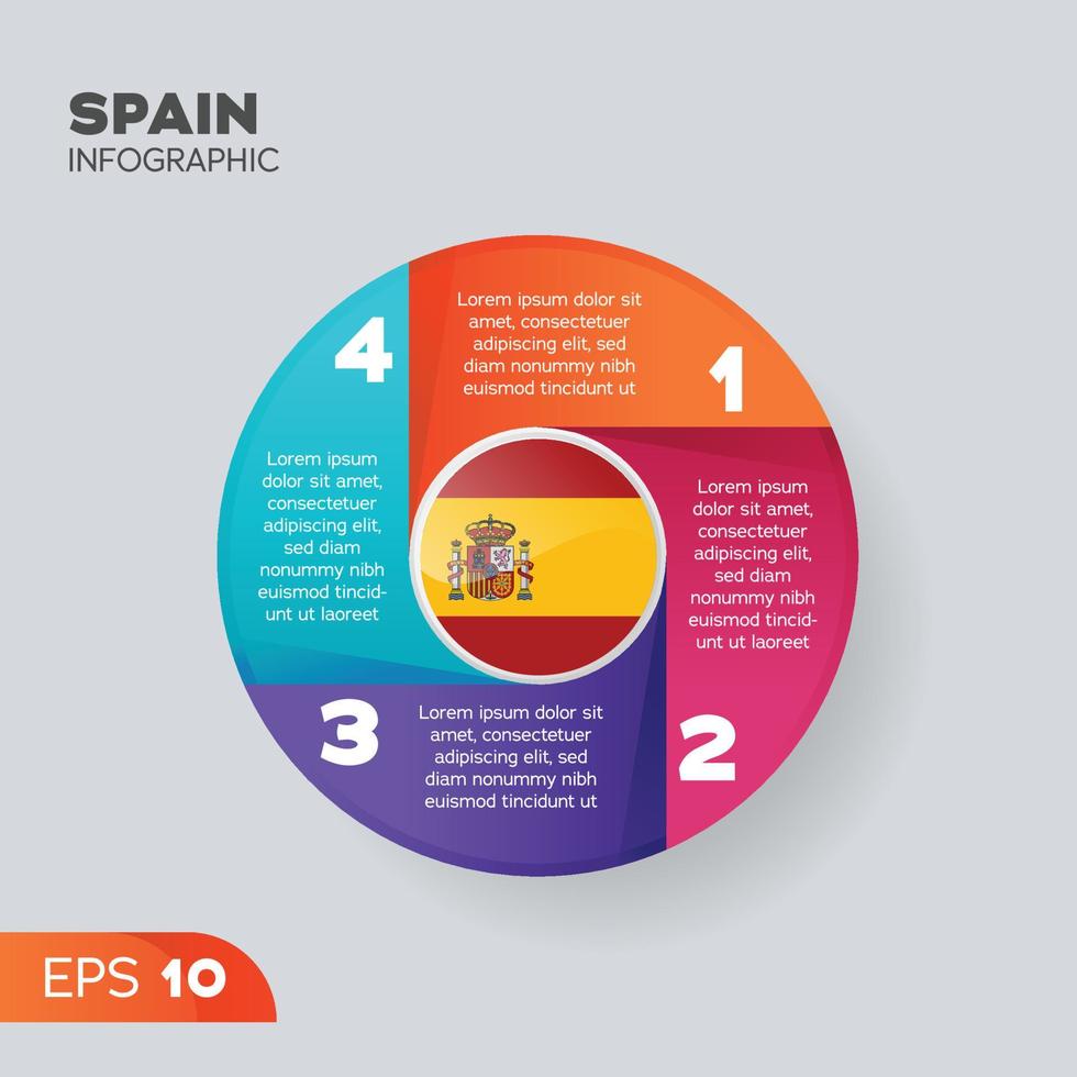 Spanien infographic element vektor
