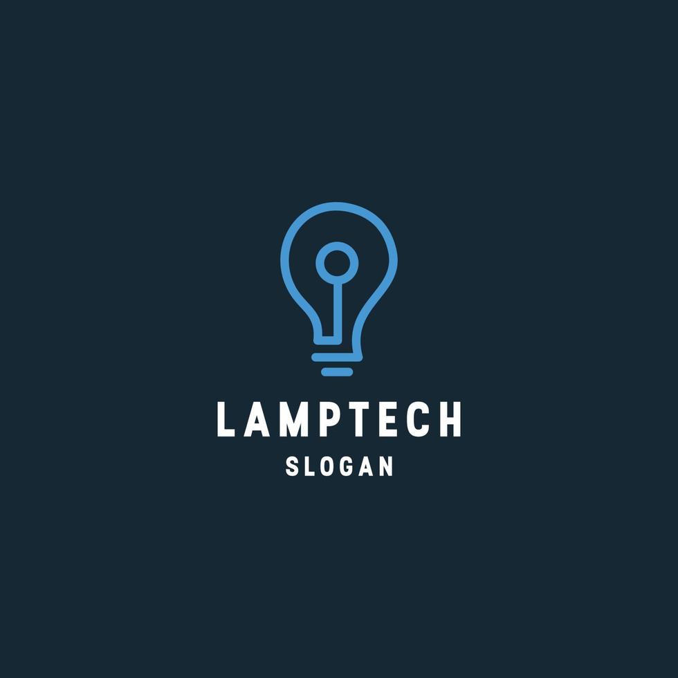 Lampe-Tech-Logo-Icon-Design-Vorlage vektor