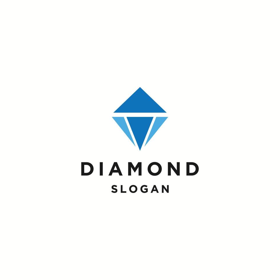 Diamant-Logo-Symbol flache Design-Vorlage vektor