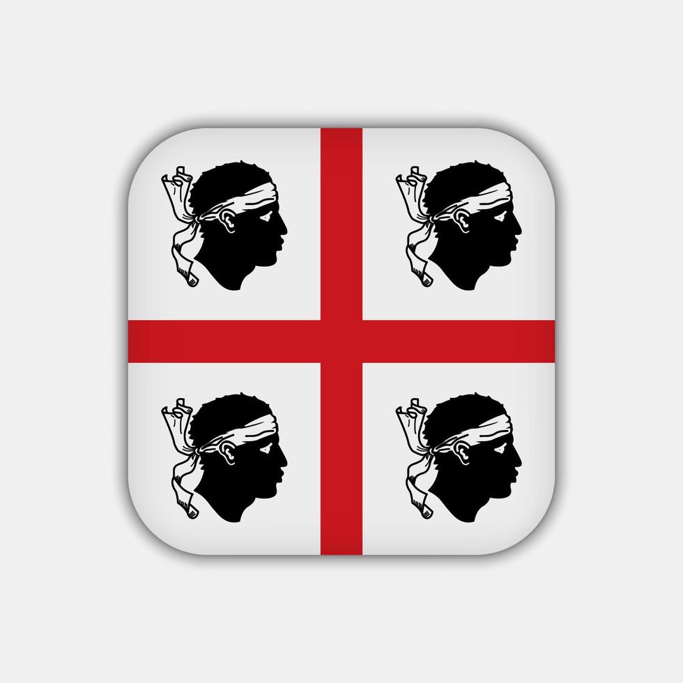 sardinien flagge. Region Italien. Vektor-Illustration. vektor