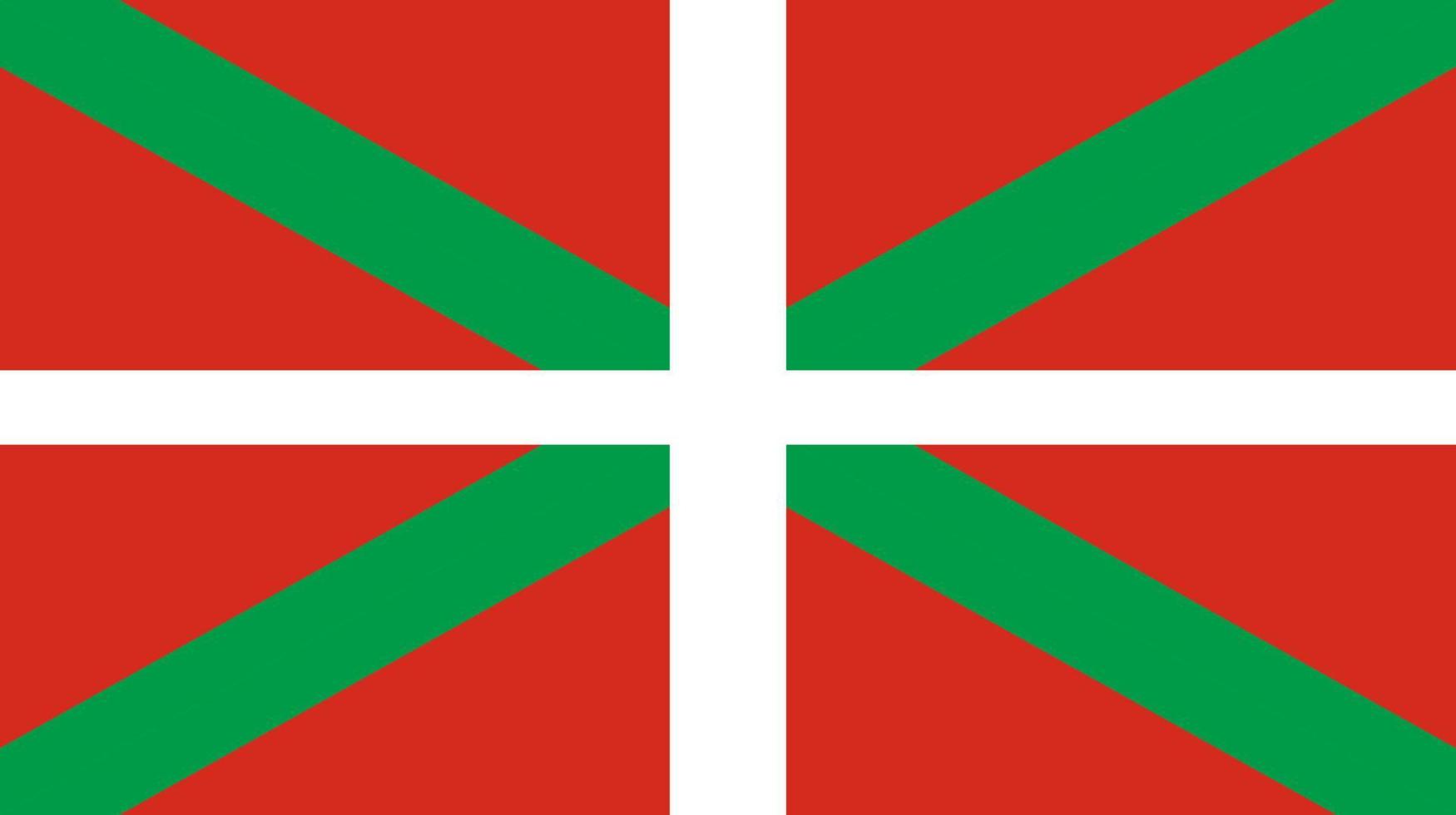 Flagge des Baskenlandes, autonome Gemeinschaft Spaniens. Vektor-Illustration. vektor