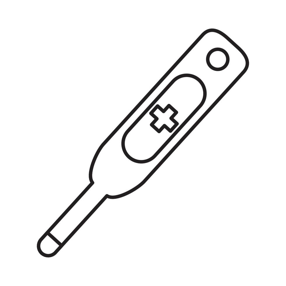 covid 19 coronavirus förebyggande termometer temperatur linje stil ikon vektor