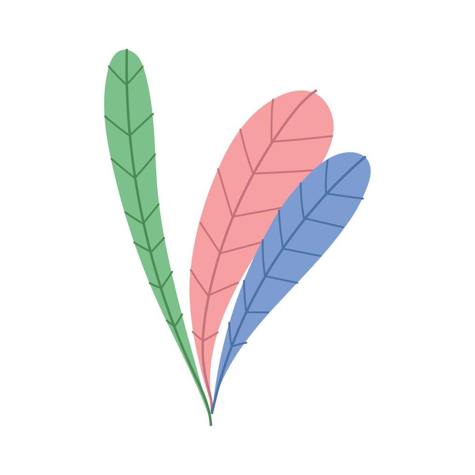 Blätter Laub botanische Natur isoliert Icon Design weißen Hintergrund vektor