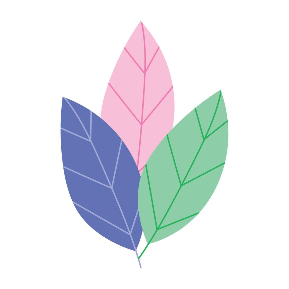 löv lövverk natur botanisk isolerat ikon design vit bakgrund vektor