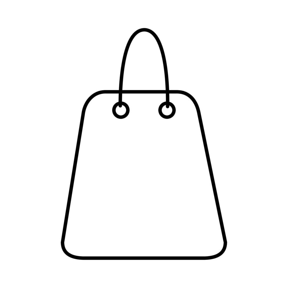 handla väska mobil marknadsföring och e-handel linje stil ikon vektor