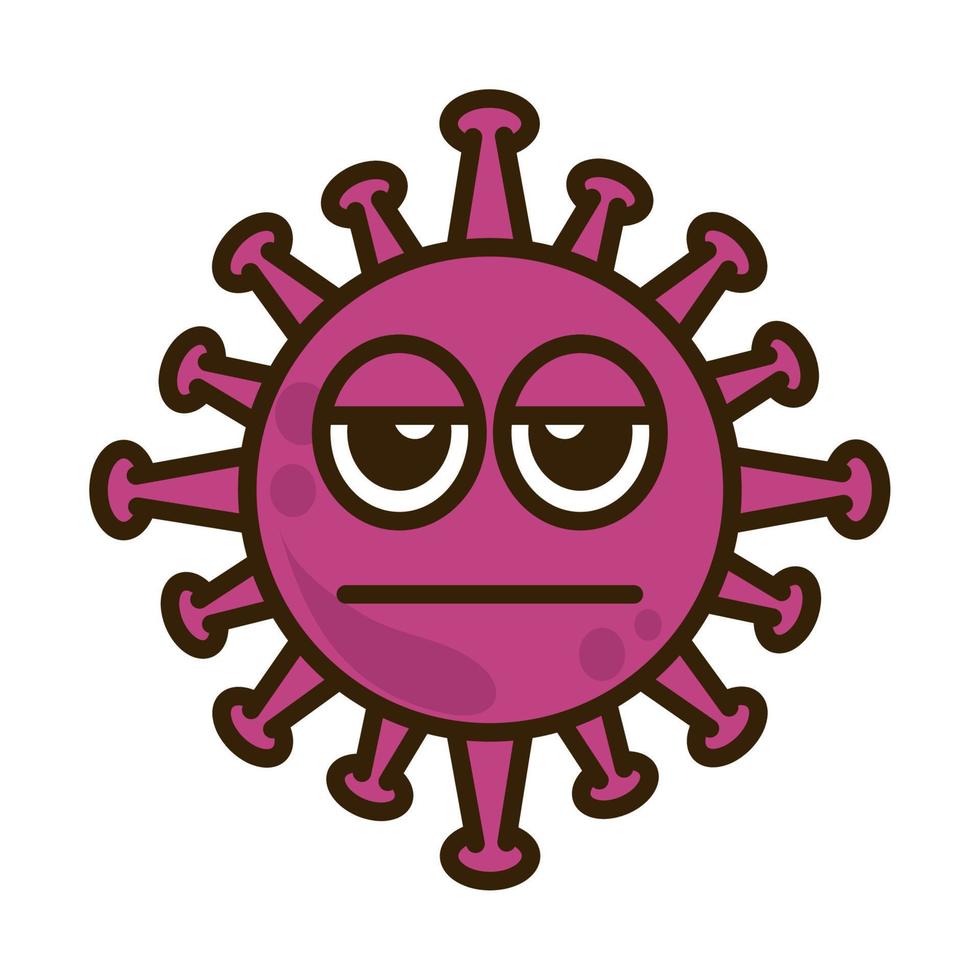 virus uttryckssymbol, covid-19 emoji karaktär infektion, ansikte platt tecknad serie stil vektor