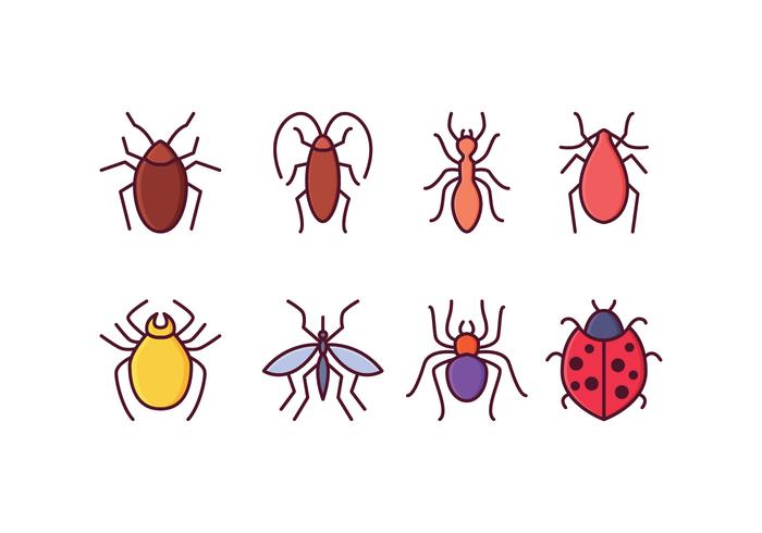 Kostenlose Insekten Icons vektor