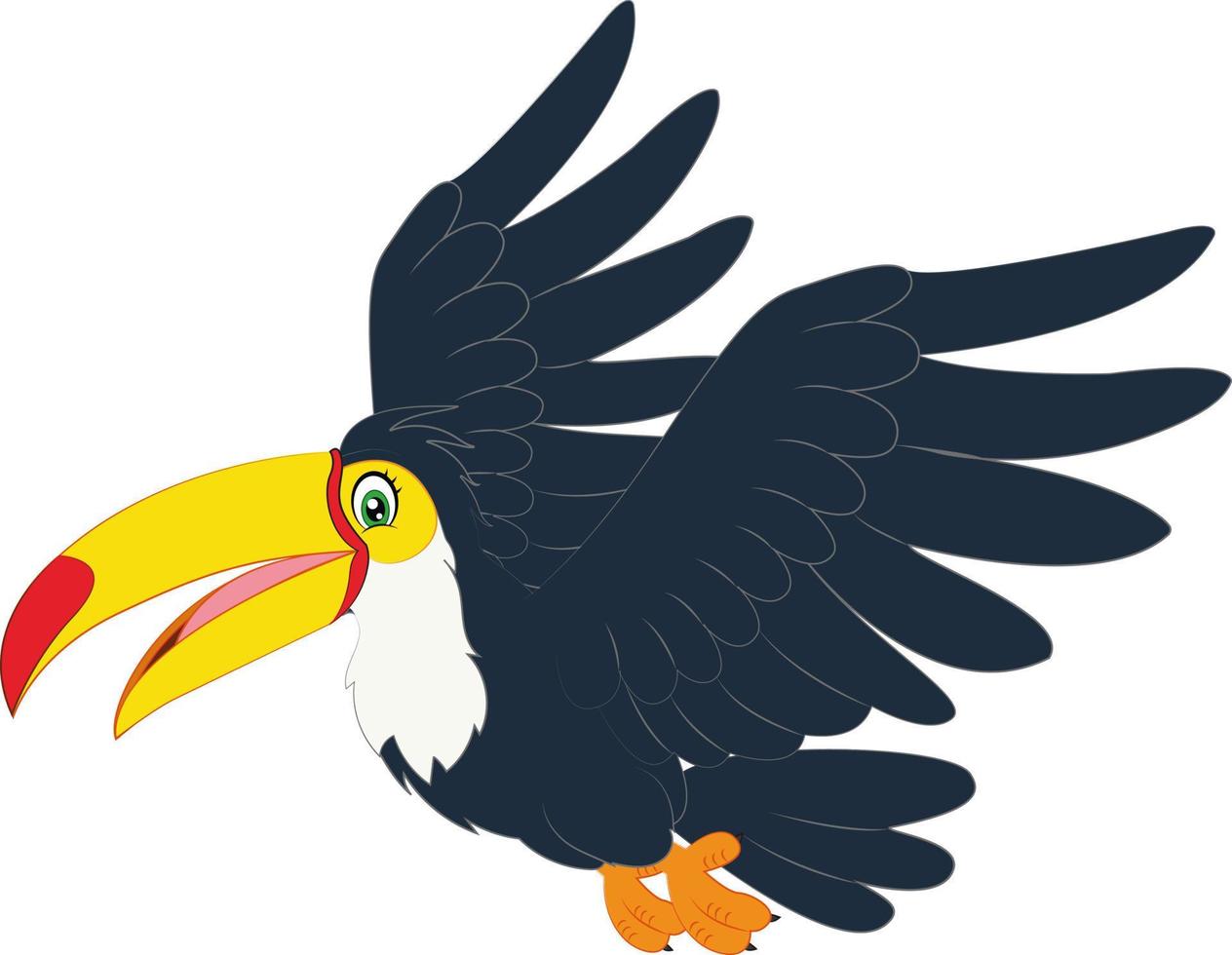 hornbill fågel tecknad serie vektor