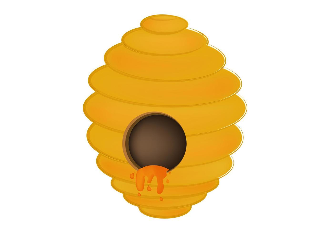 Bienenstock-Clipart. Bienenstock mit Honig vektor