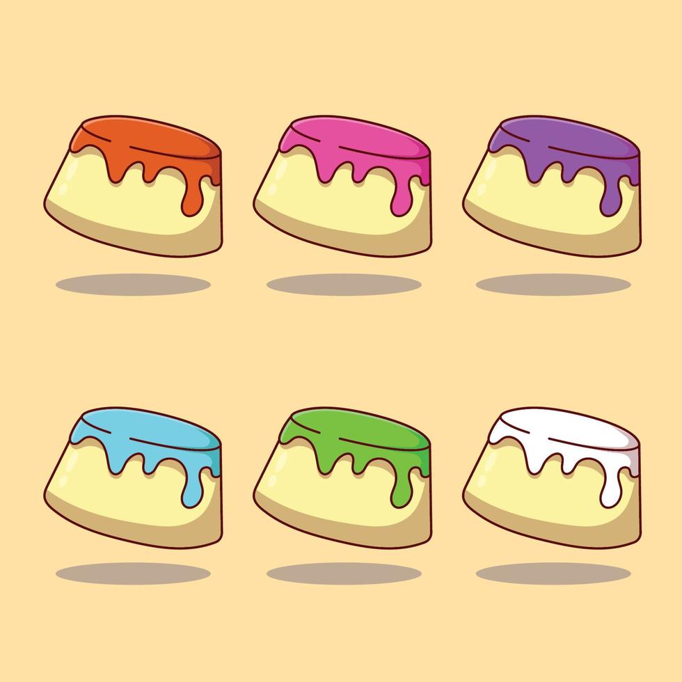 Pudding-Logo-Bäckerei-Logo-Vorlage vektor