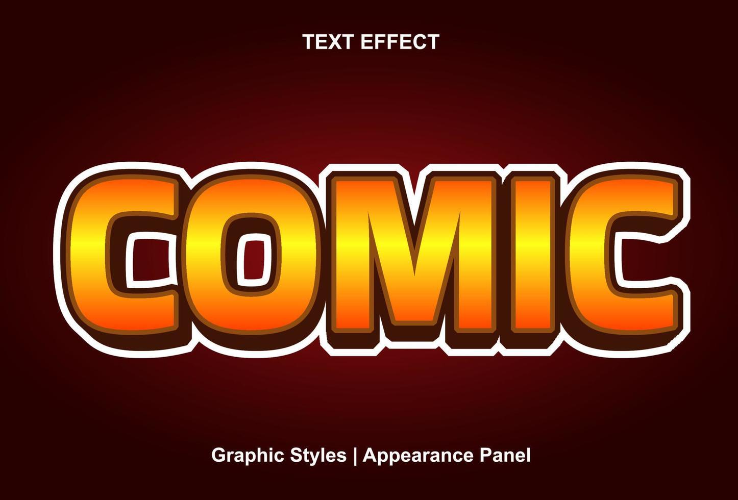 comic-texteffekt mit 3d-stil und bearbeitbar vektor