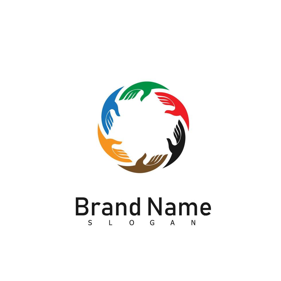 Hand-Logo-Design-Symbol vektor
