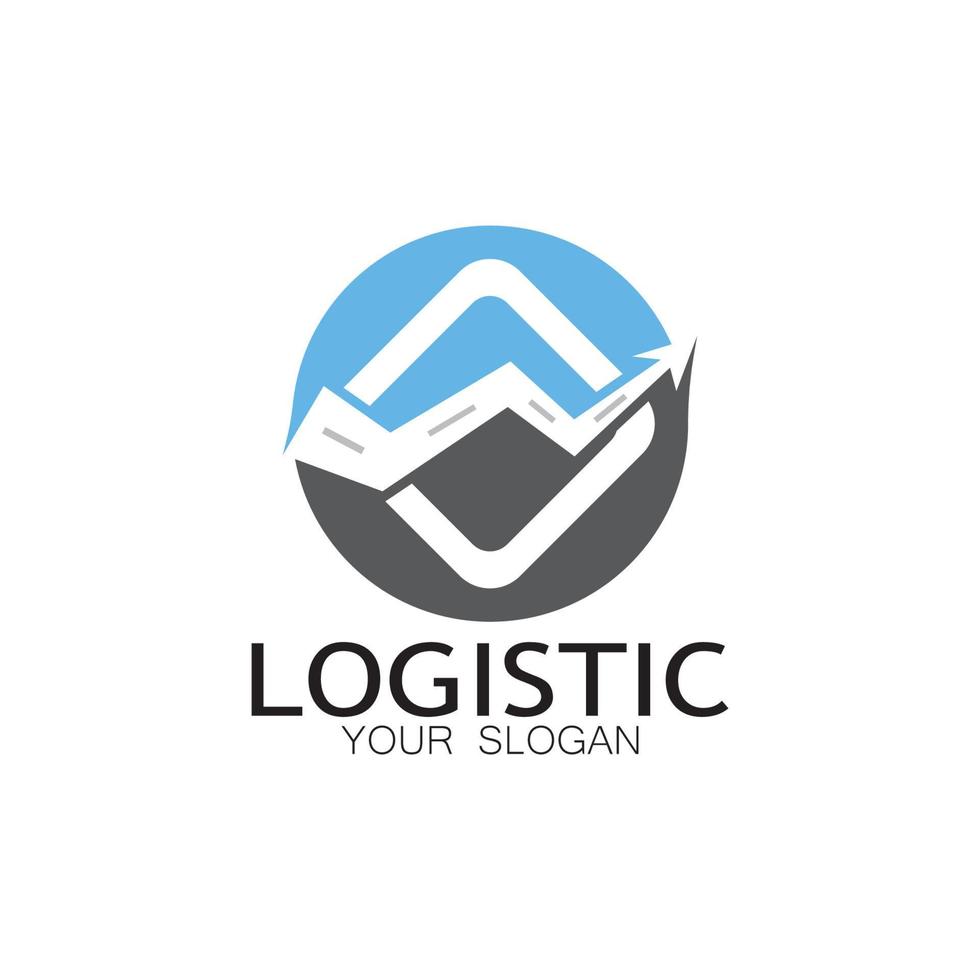 logistik logotyp ikon illustration vektor design distribution symbol leverans av varor ekonomi finansiera