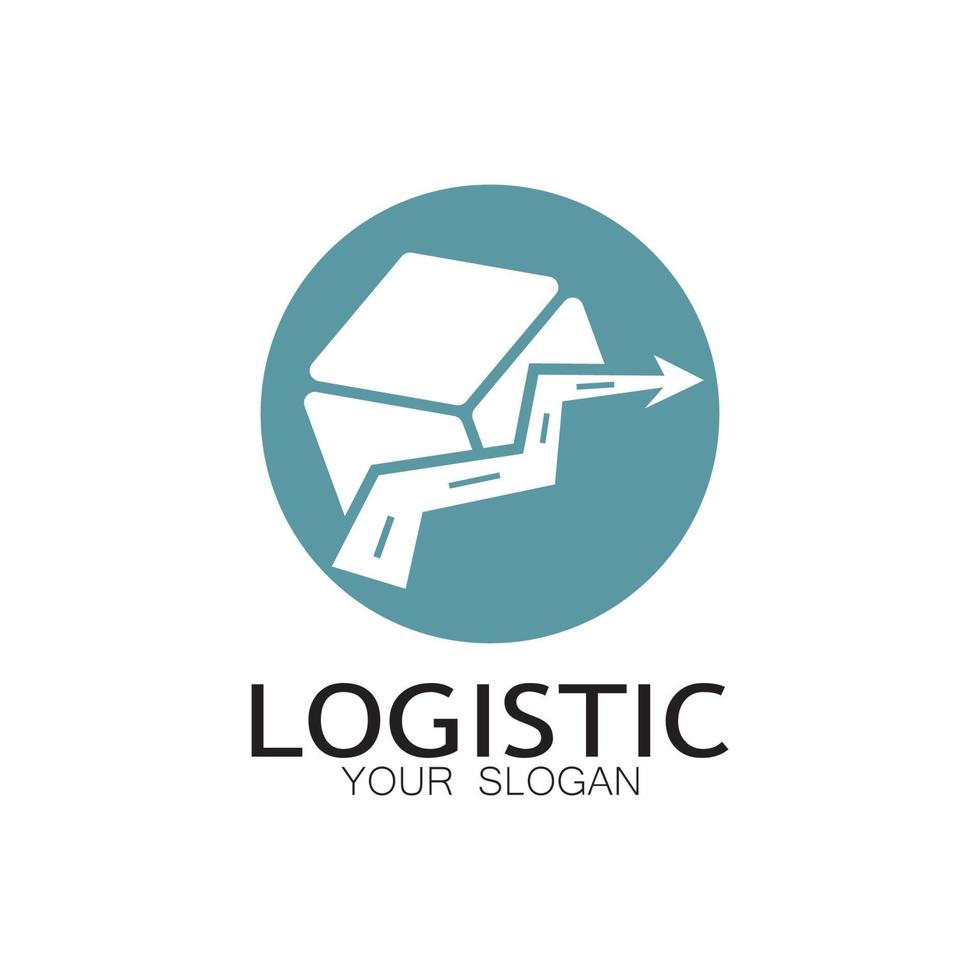 logistik logotyp ikon illustration vektor design distribution symbol leverans av varor ekonomi finansiera