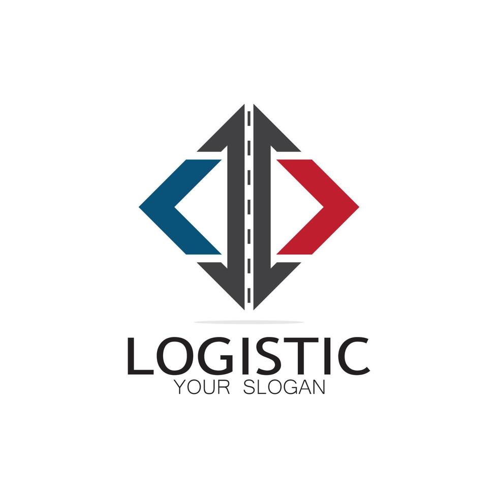 logistik logotyp ikon illustration vektor design distribution symbol leverans av varor ekonomi finansiera