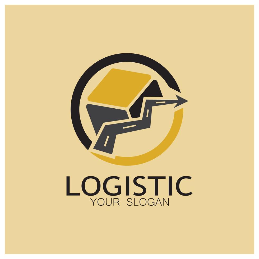 logistik logotyp ikon illustration vektor design distribution symbol leverans av varor ekonomi finansiera