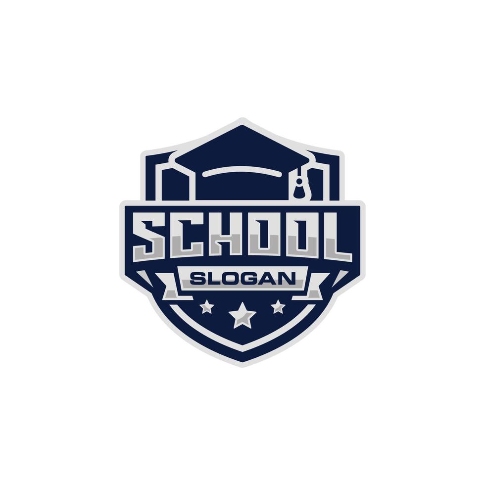 Schule-Emblem-Logo-Design-Vektor-Illustration. Bildungslogo. Universitätslogo vektor