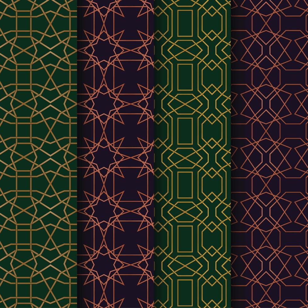 arabicum mönster samling linje geometrisk lyx stil vektor