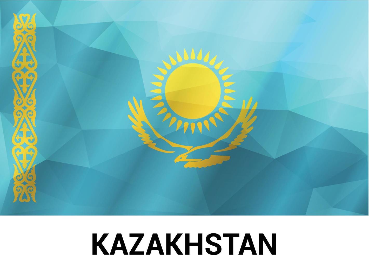 kazakhstan flagga design vektor