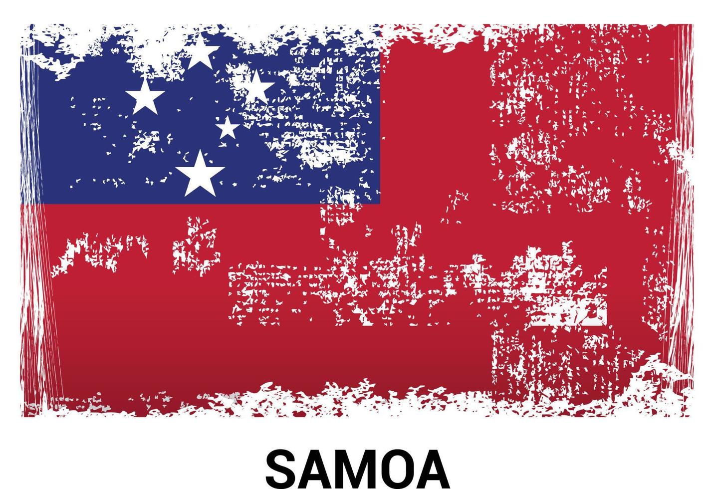 Samoa-Flaggen-Designvektor vektor