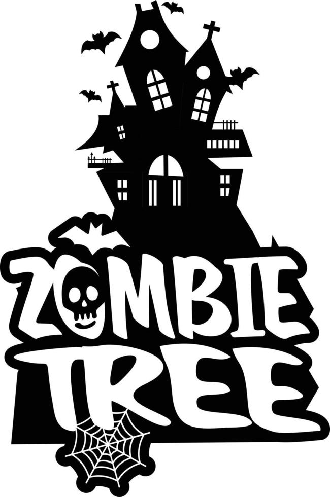 zombie fest typografi design vektor