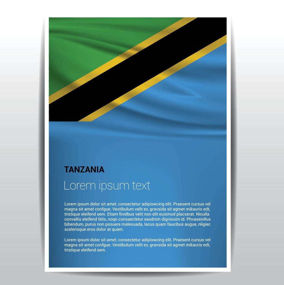 tanzania flagga design vektor