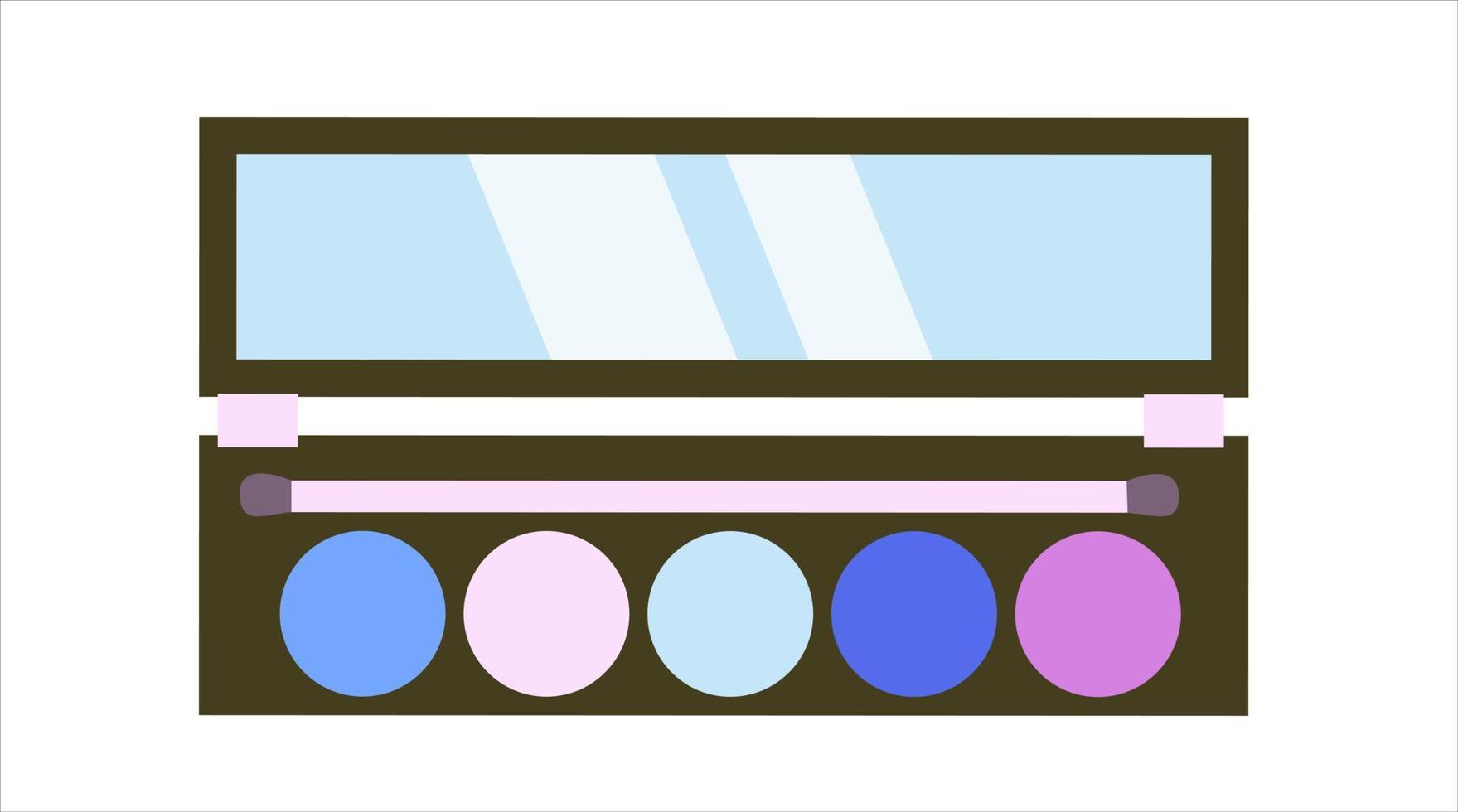 handgezeichnete Lidschatten. flache vektorillustration. bilden vektor