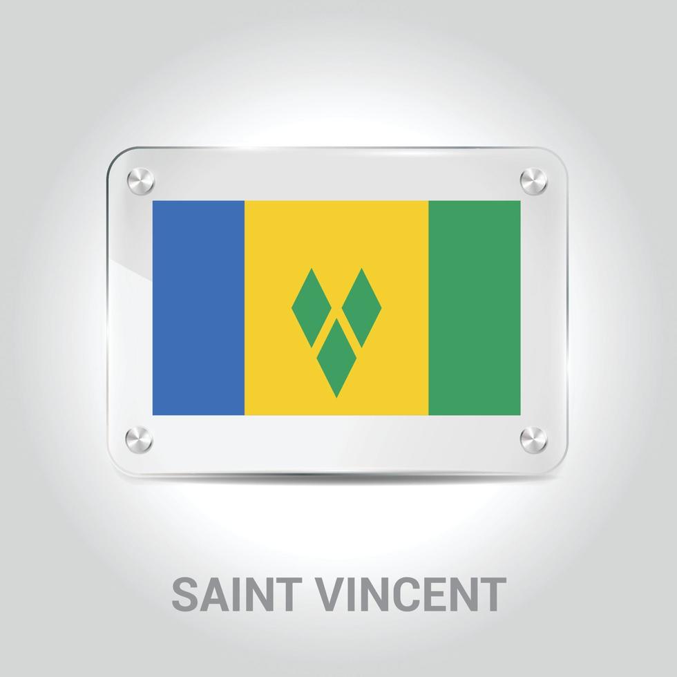 Saint-Vincent-Flaggen-Designvektor vektor