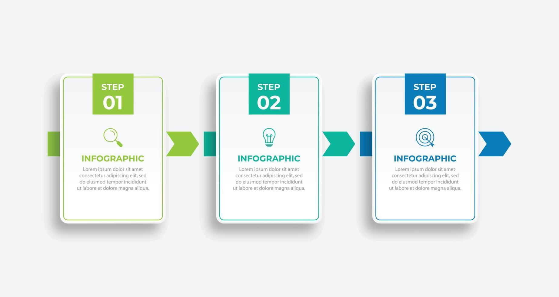 vektor infographic designmall med 3 alternativ eller steg