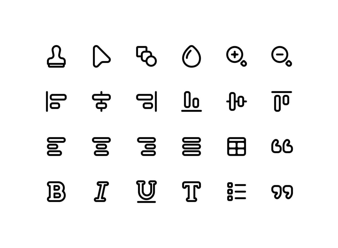 niedliches dateieditor-umrisssymbol, das mit schrifttextbezogenen zeilensymbolen eingestellt ist vektor