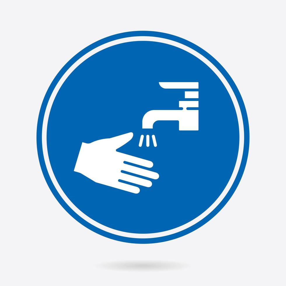 Händewaschen - Vektorsymbol. Abbildung isoliert. einfaches Piktogramm. vektor