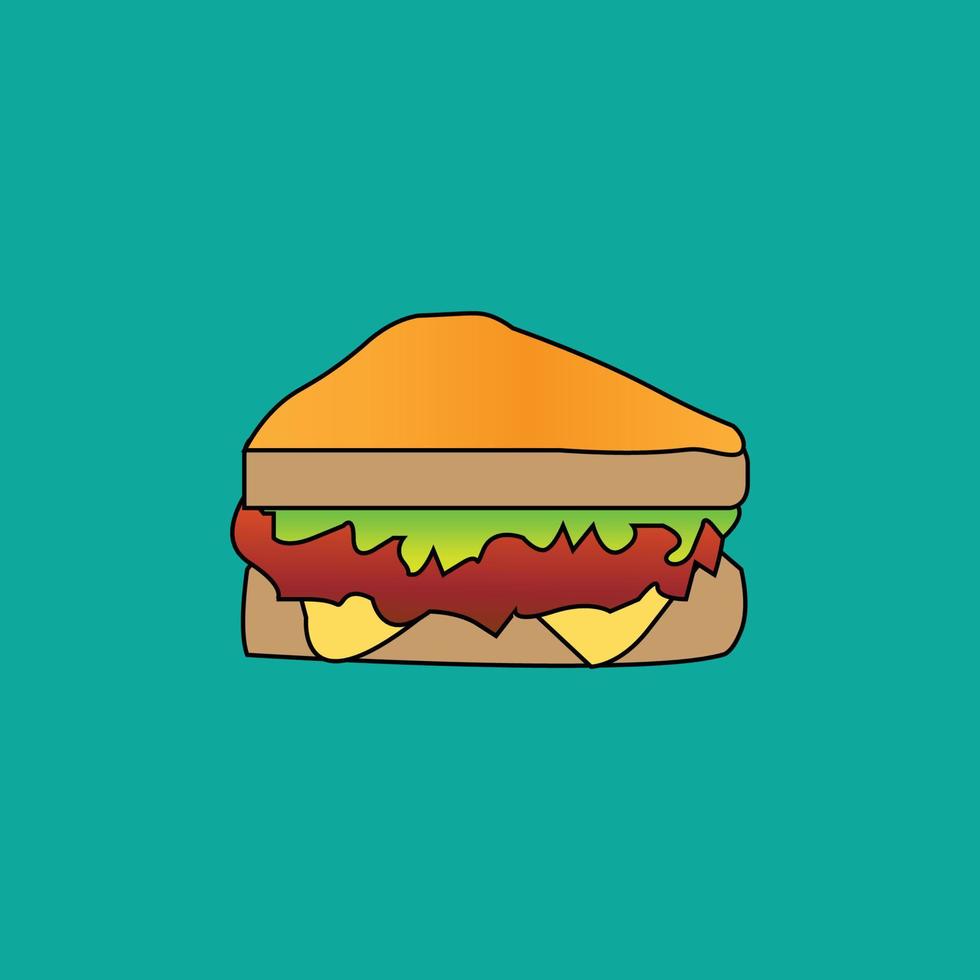 utsökt burger mat bild design vektor