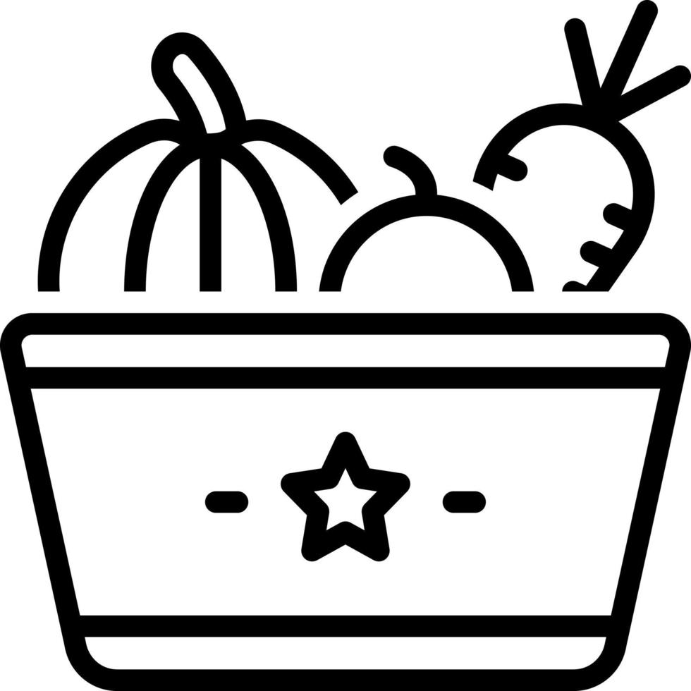 linje ikon för grönsaker vektor