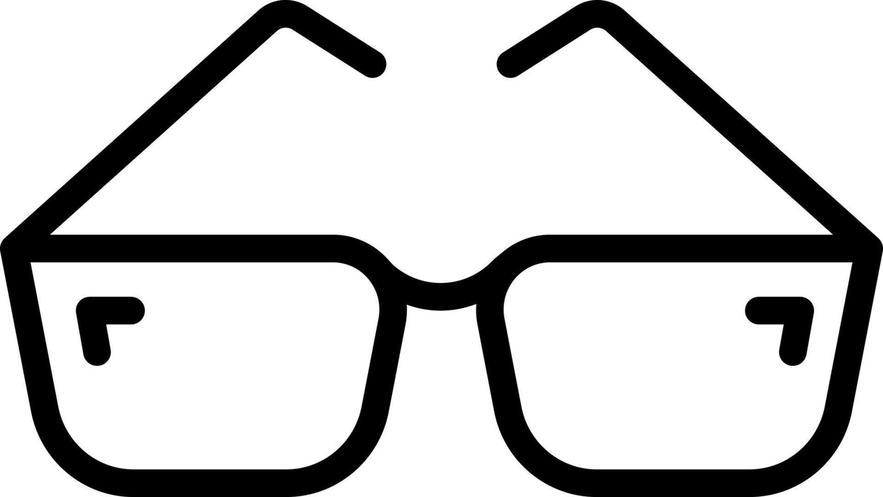 Liniensymbol für Brille vektor