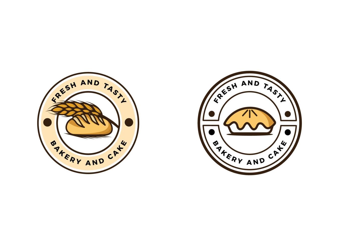 frisches Brot und Bäckerei-Logo-Design-Konzept. Croissant-Bäckerei-Logo vektor