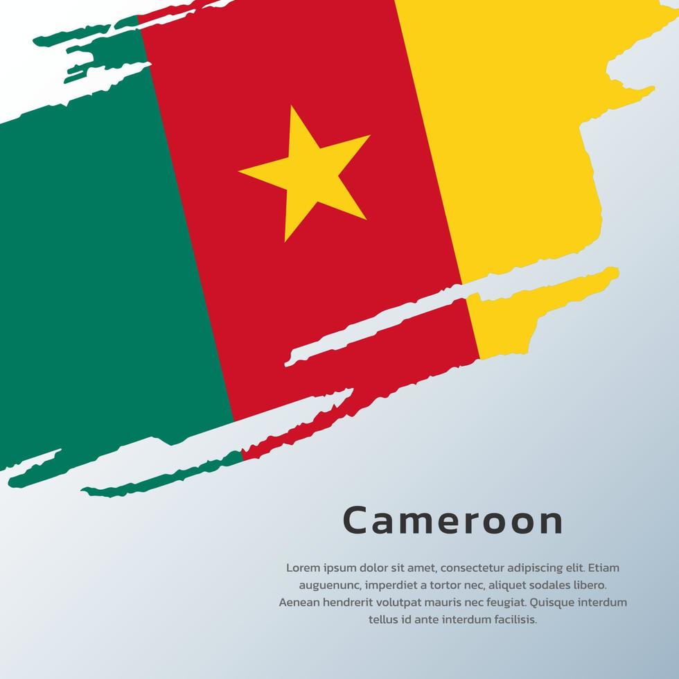 illustration av cameroon flagga mall vektor