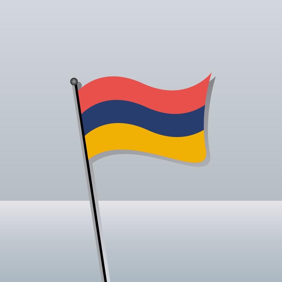 Illustration der armenischen Flaggenvorlage vektor