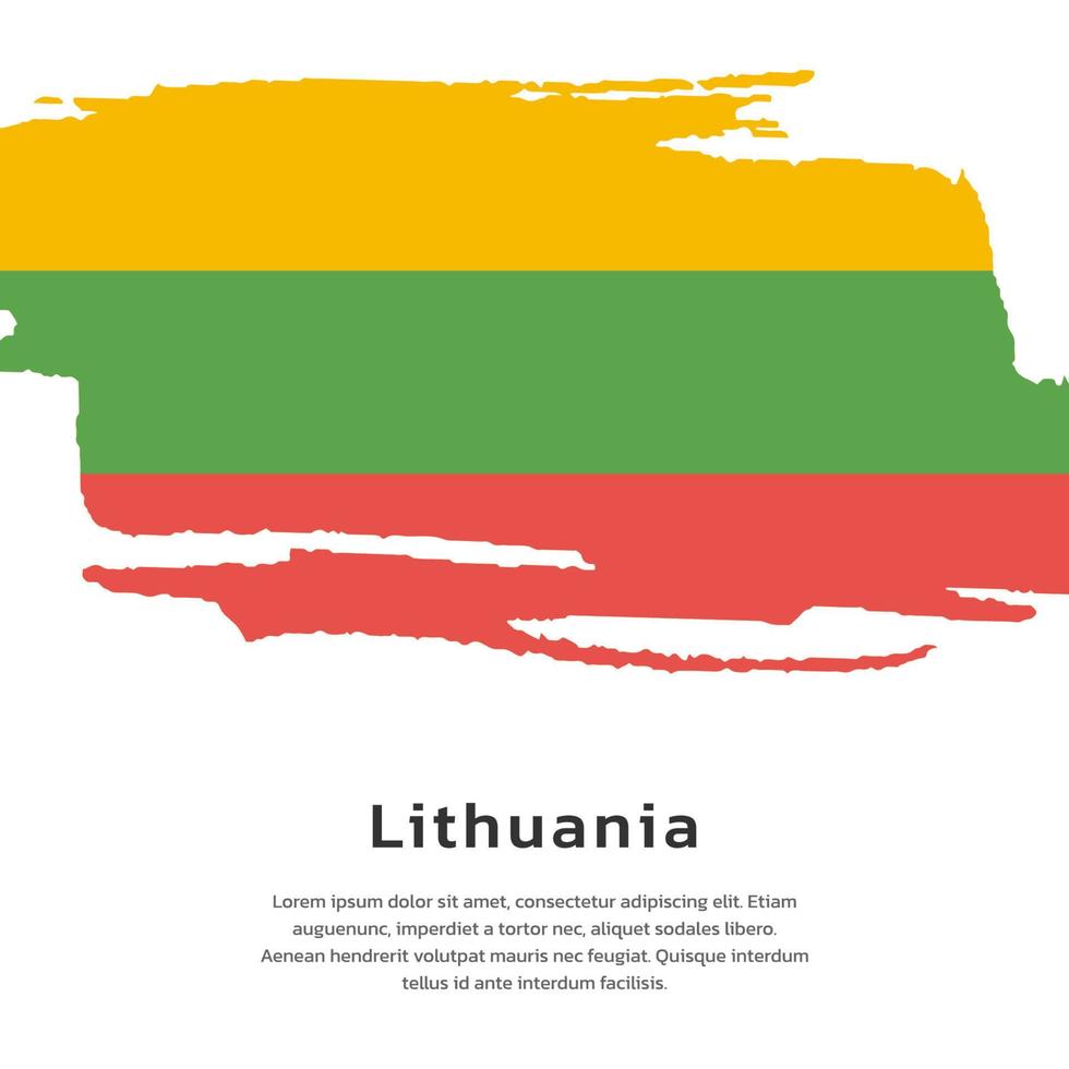 illustration der litauen-flaggenvorlage vektor