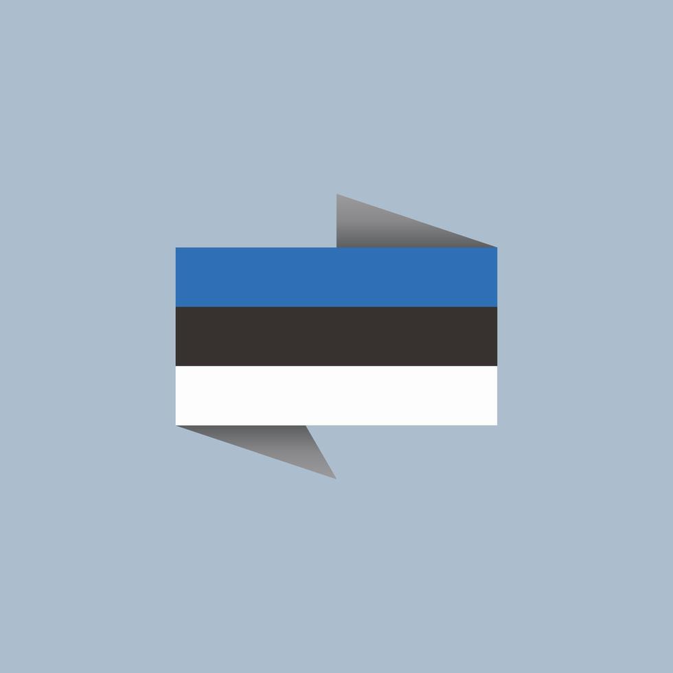 Illustration der estnischen Flaggenvorlage vektor