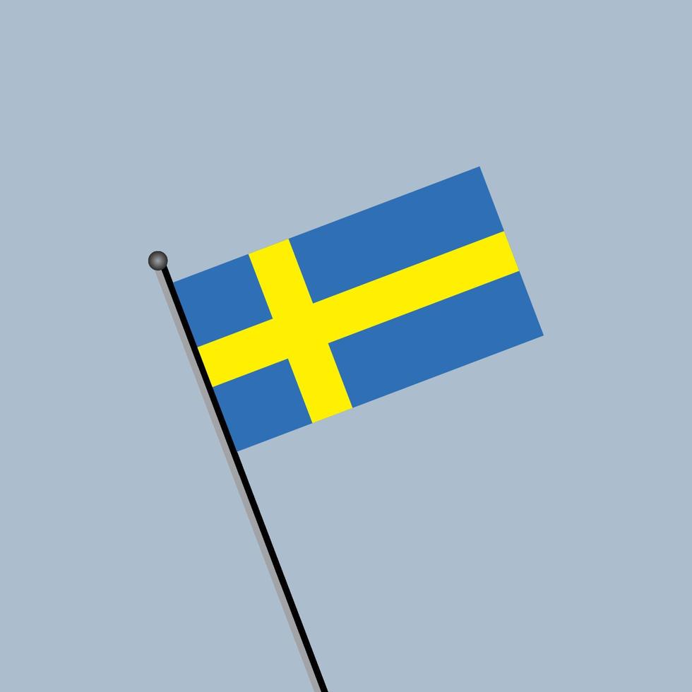 illustration av Sverige flagga mall vektor