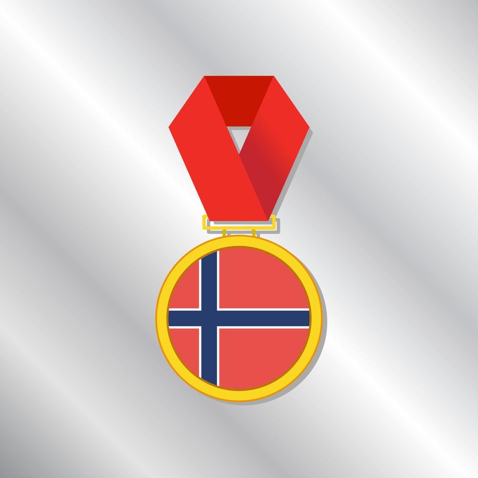 Illustration der Norwegen-Flaggenvorlage vektor