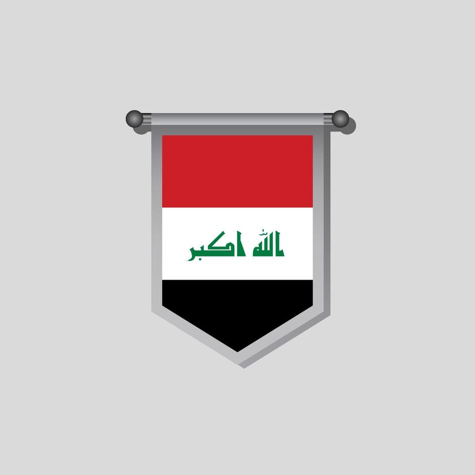 illustration der irak-flaggenvorlage vektor