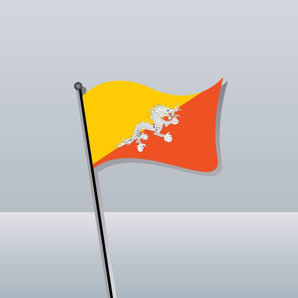 Illustration der Bhutan-Flaggenvorlage vektor