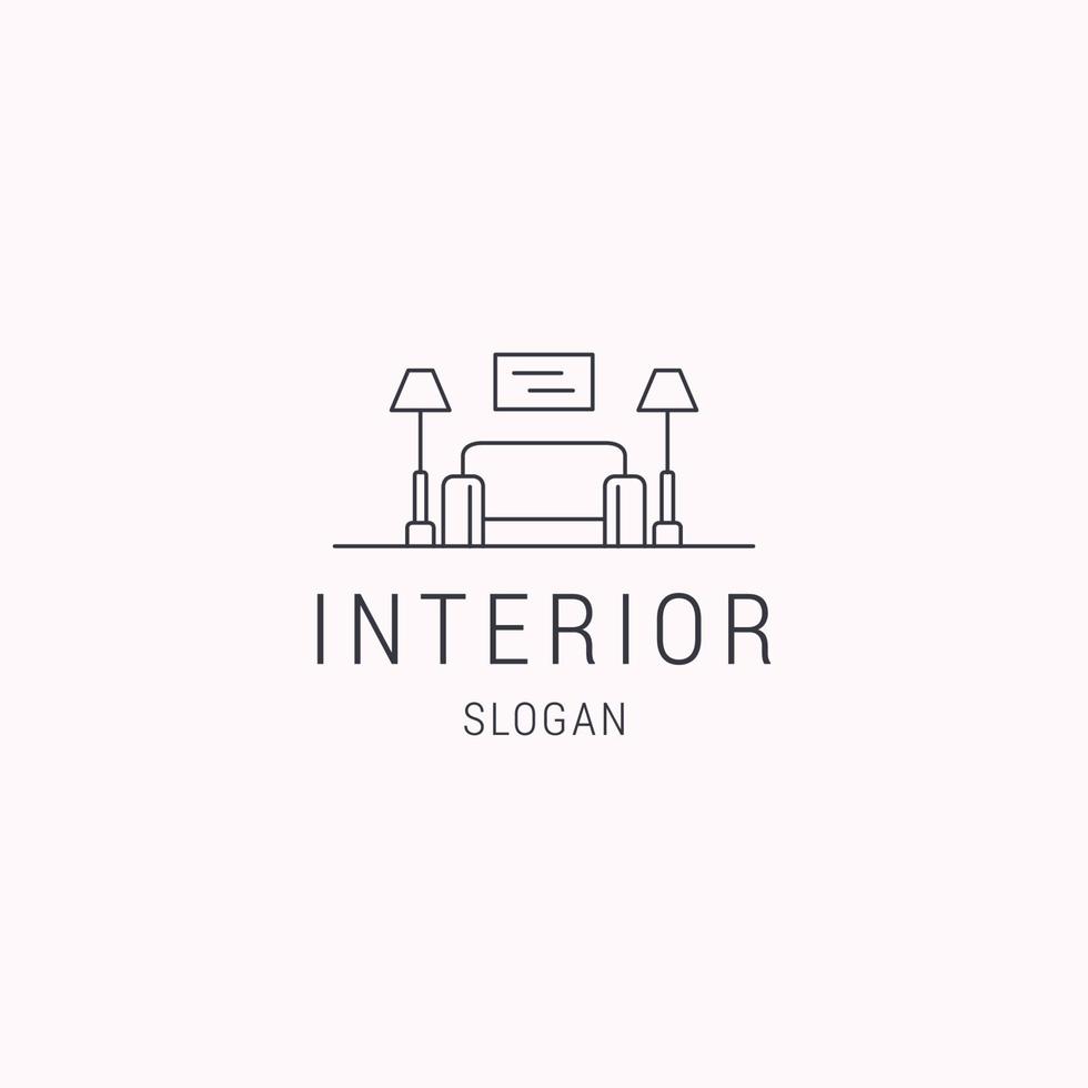 interiör logotyp ikon design mall vektor illustration