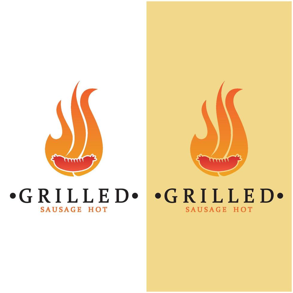 Grill-Logo und Symbolvektor vektor