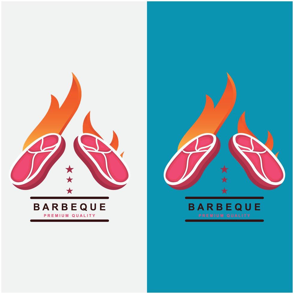 Grill-Logo und Symbolvektor vektor