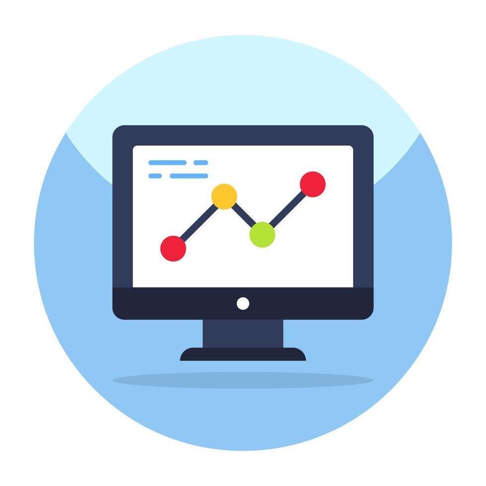 Farbige Designikone der Online-Datenanalyse vektor